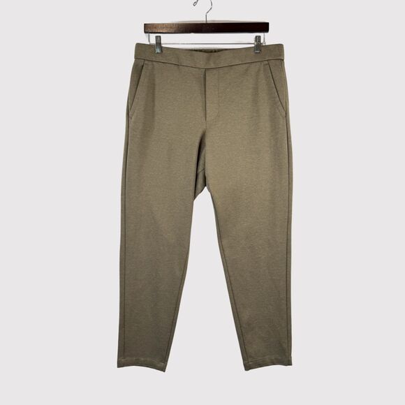 Bonobos Mens Pants Green Chino Flat Front Tapered Stretch Pull On Casual Large - Picture 1 of 10